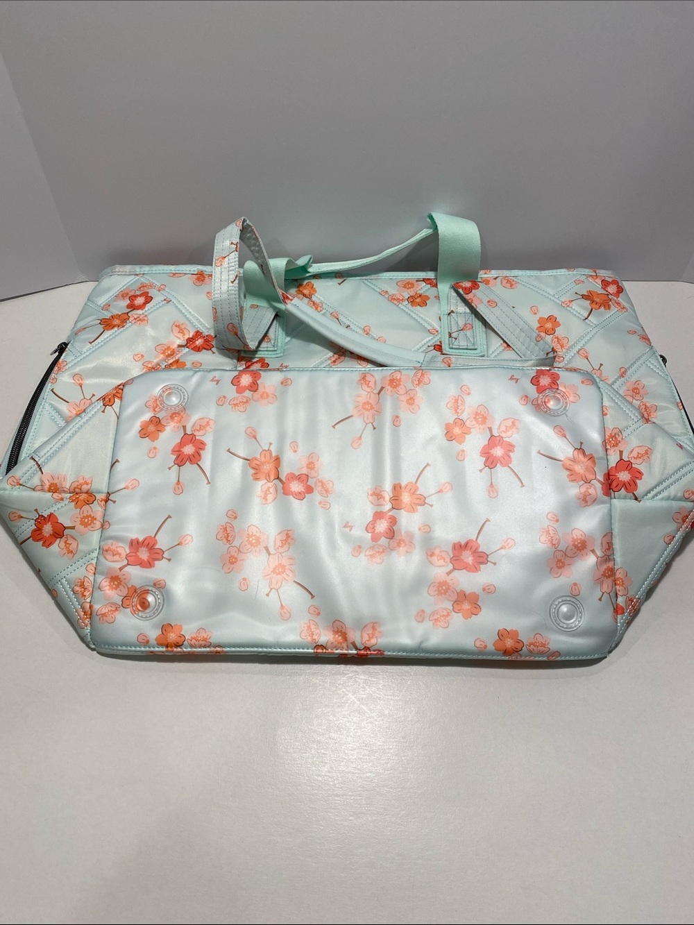 NEW! Lug SAKURA FERRY XL SE Expandable Carry-All Tote Bag Lucky Cat Pink Lining - Picture 5 of 15